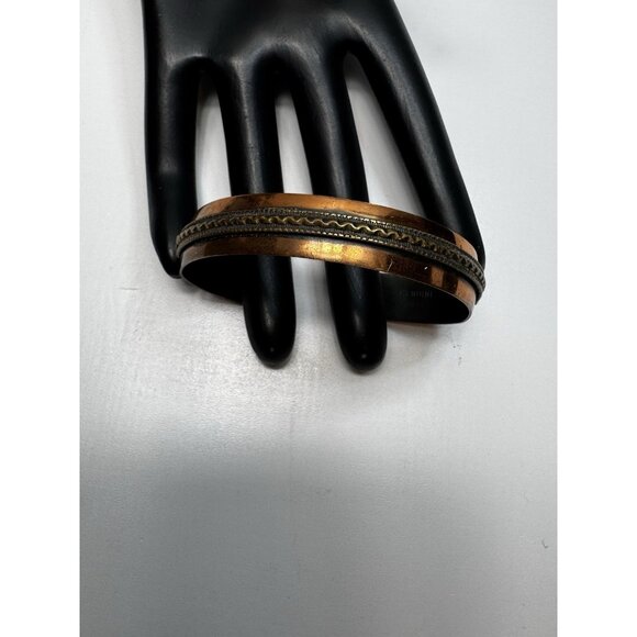 Vintage Retro Solid Copper Cuff Bracelet Boho Unisex Adjustable 7.5" - Picture 11 of 11